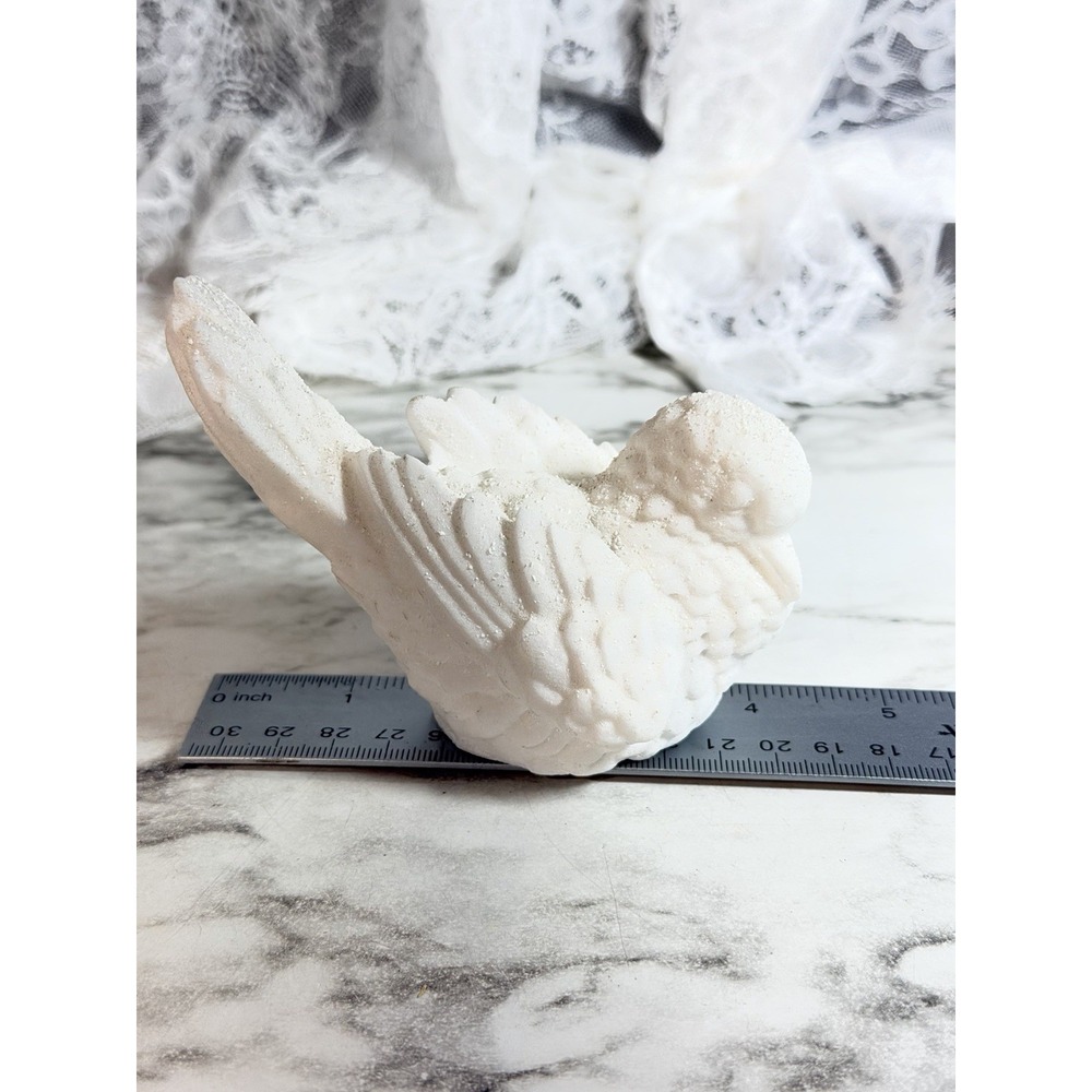 VTG White Dove Sculpture Made By A. Santini , From Italy (3117)